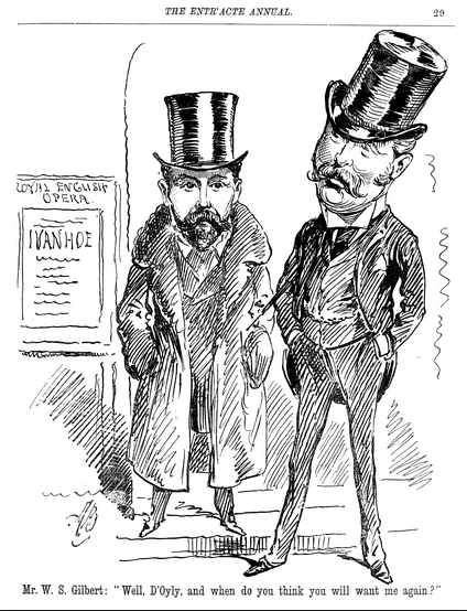 Cartoon of Gilbert and Sullivan.