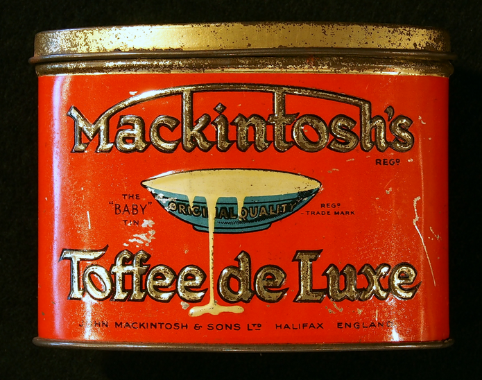 Vintage tin of Mackintosh's Toffee.