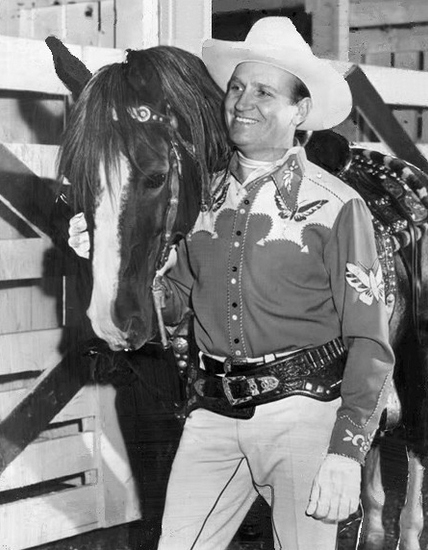 Gene Autry and horse.